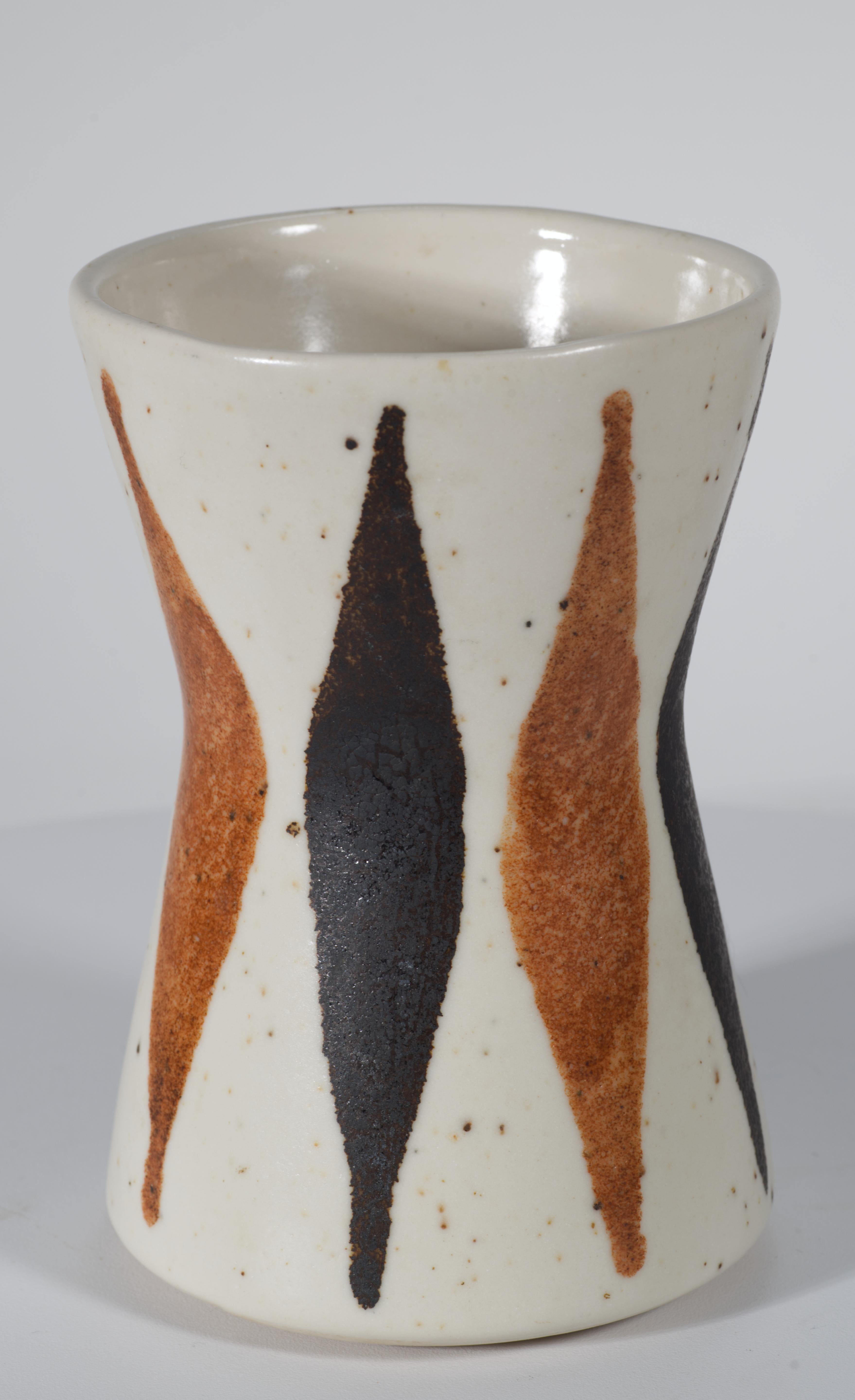 Mid-Century moderno Vaso modernista Frank Mann, Studio Pottery americano degli anni '50-'60 in vendita