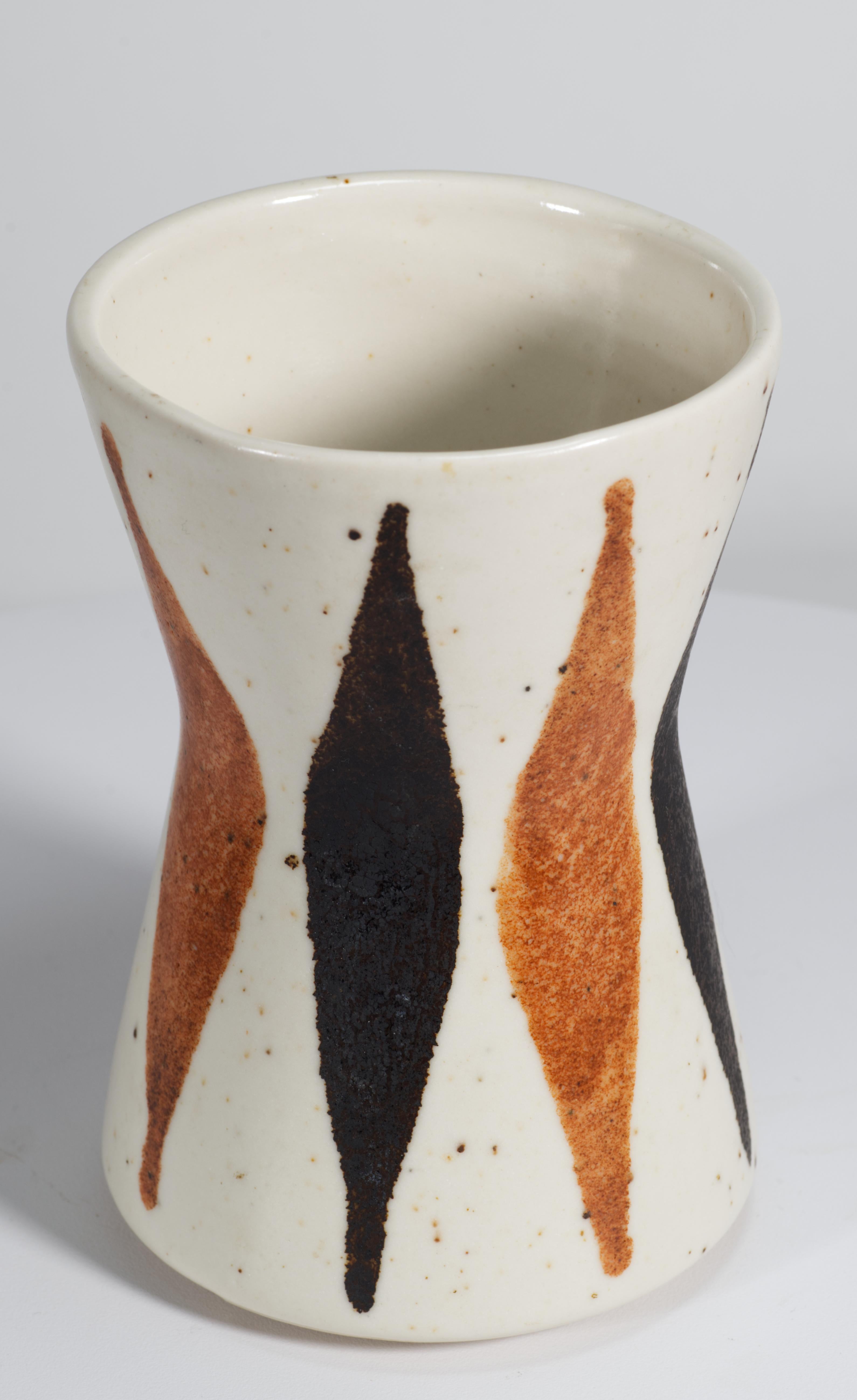 Americano Vaso modernista Frank Mann, Studio Pottery americano degli anni '50-'60 in vendita