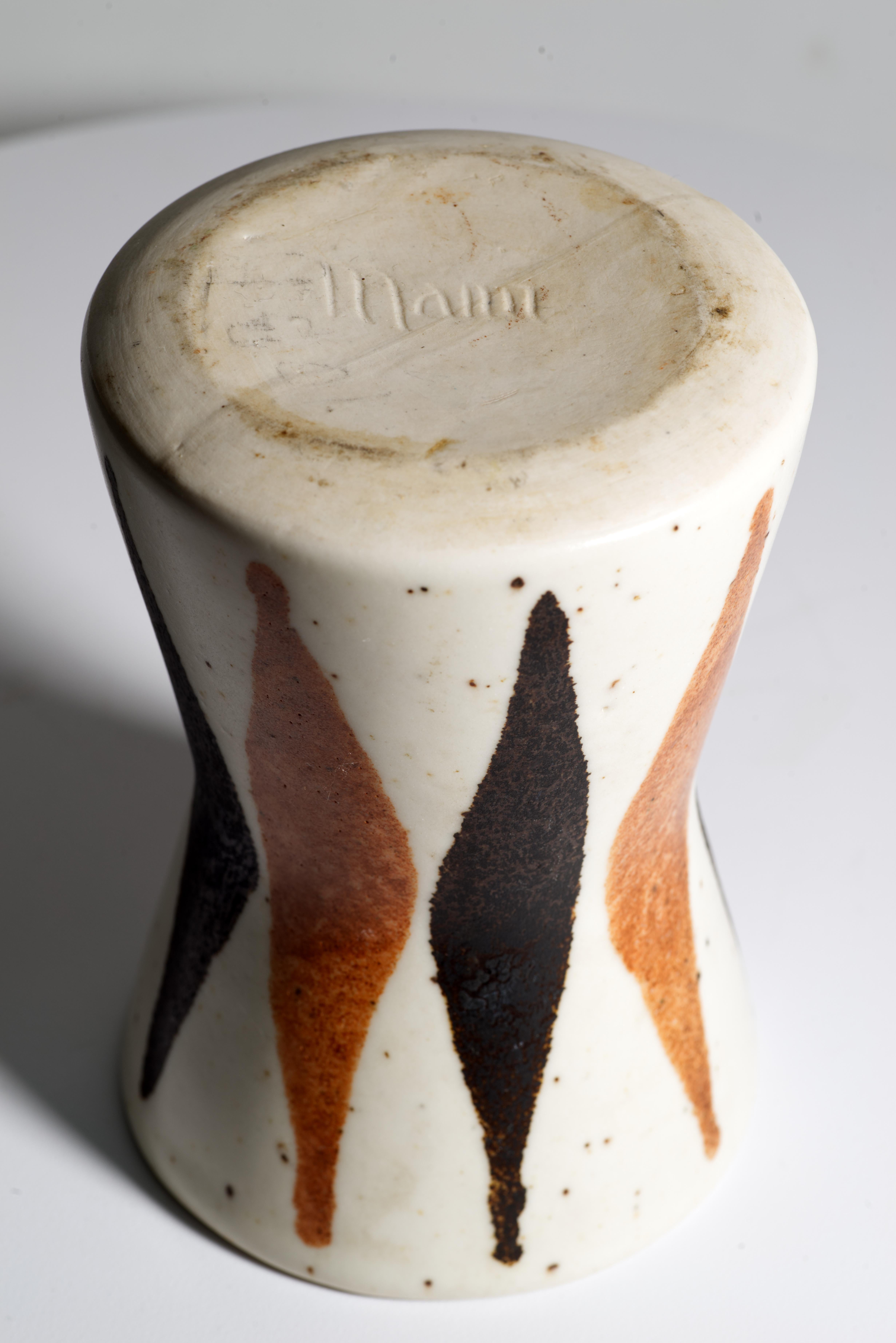 Smaltato Vaso modernista Frank Mann, Studio Pottery americano degli anni '50-'60 in vendita