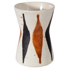 Frank Mann Modernist Vase, Early American Studio Pottery 1950s-1960s