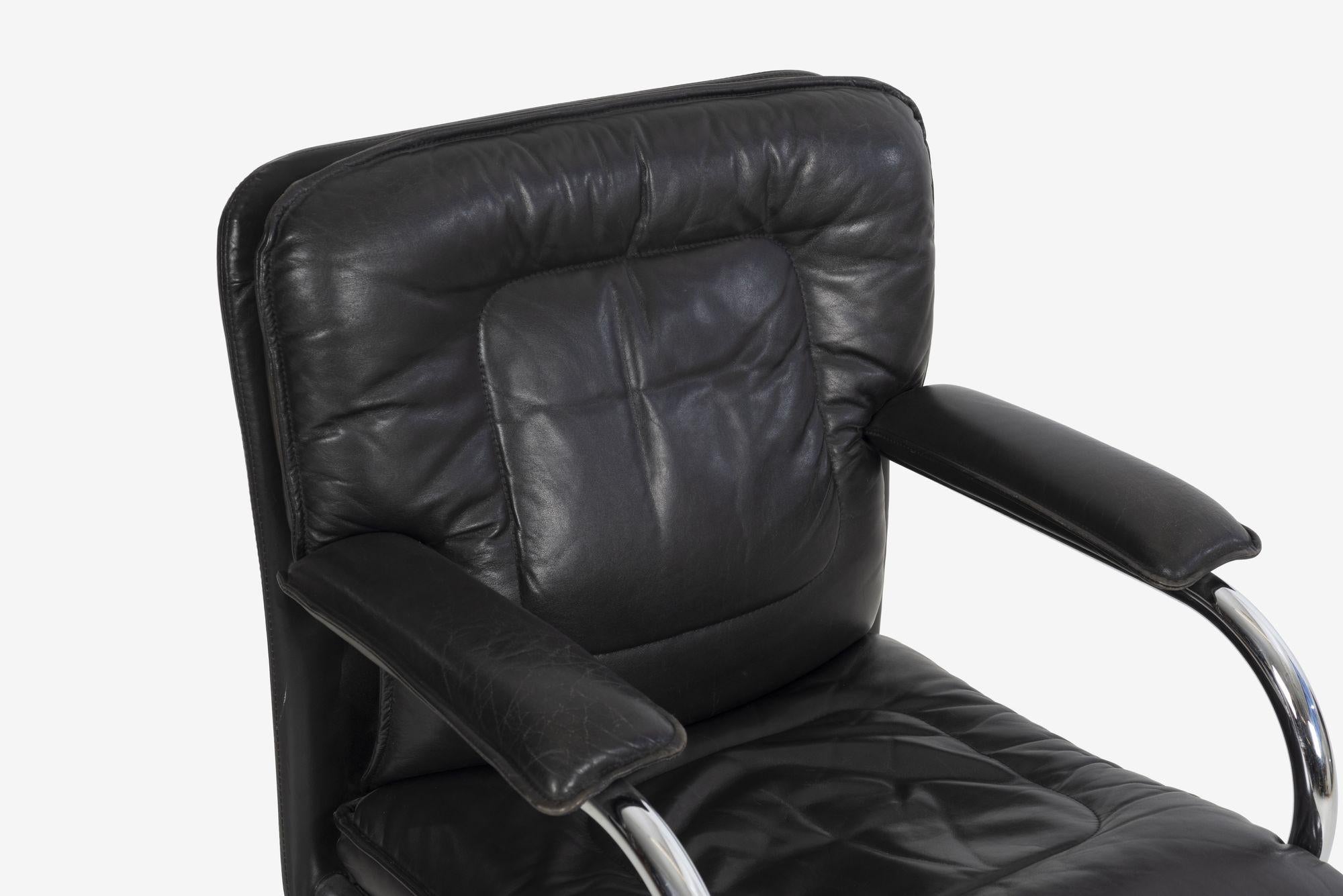 Frank Mariani Leather Desk Chair For Sale 2