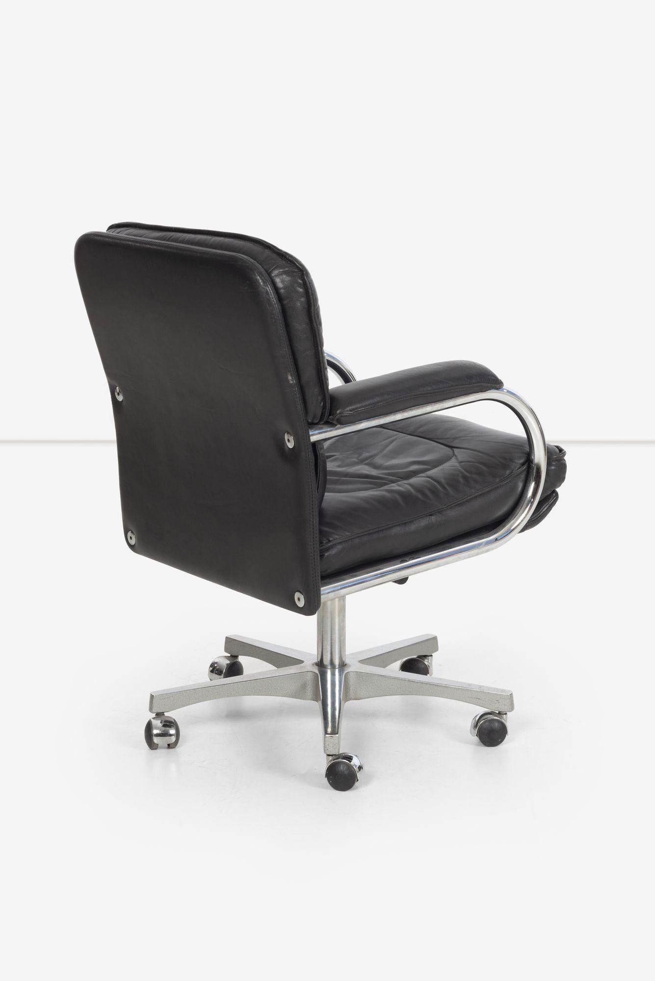 Modern Frank Mariani Leather Desk Chair For Sale