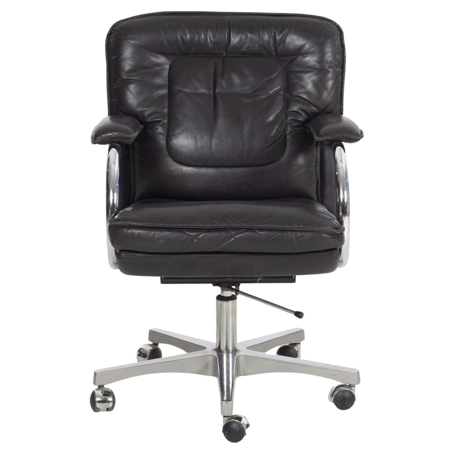 Frank Mariani Leather Desk Chair For Sale