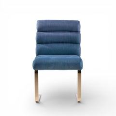 Frank Mariani Lugano Mid Century Brass Cantilever Dining Chair Side Single