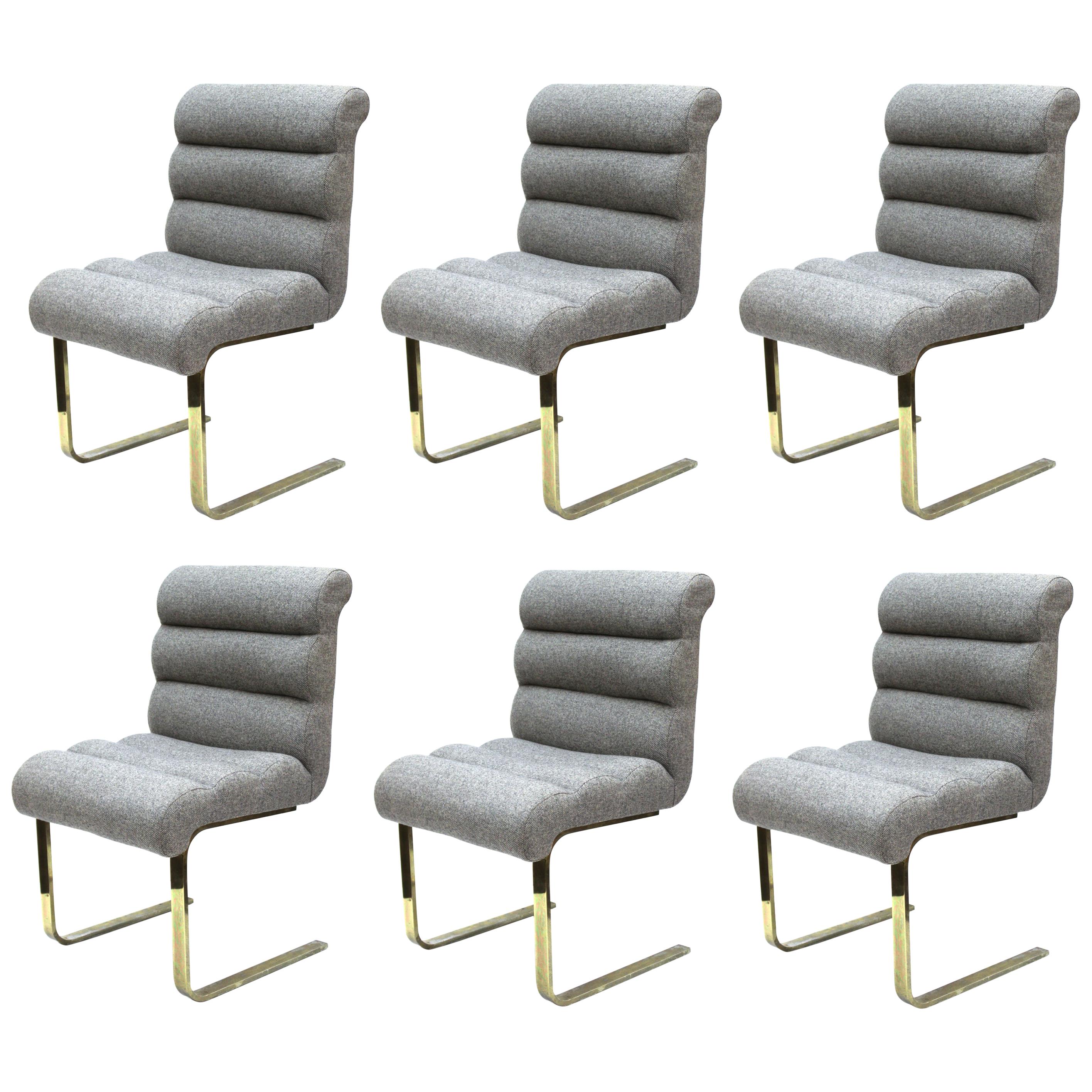Frank Mariano for Pace Modern Cantilevered Dining Chairs