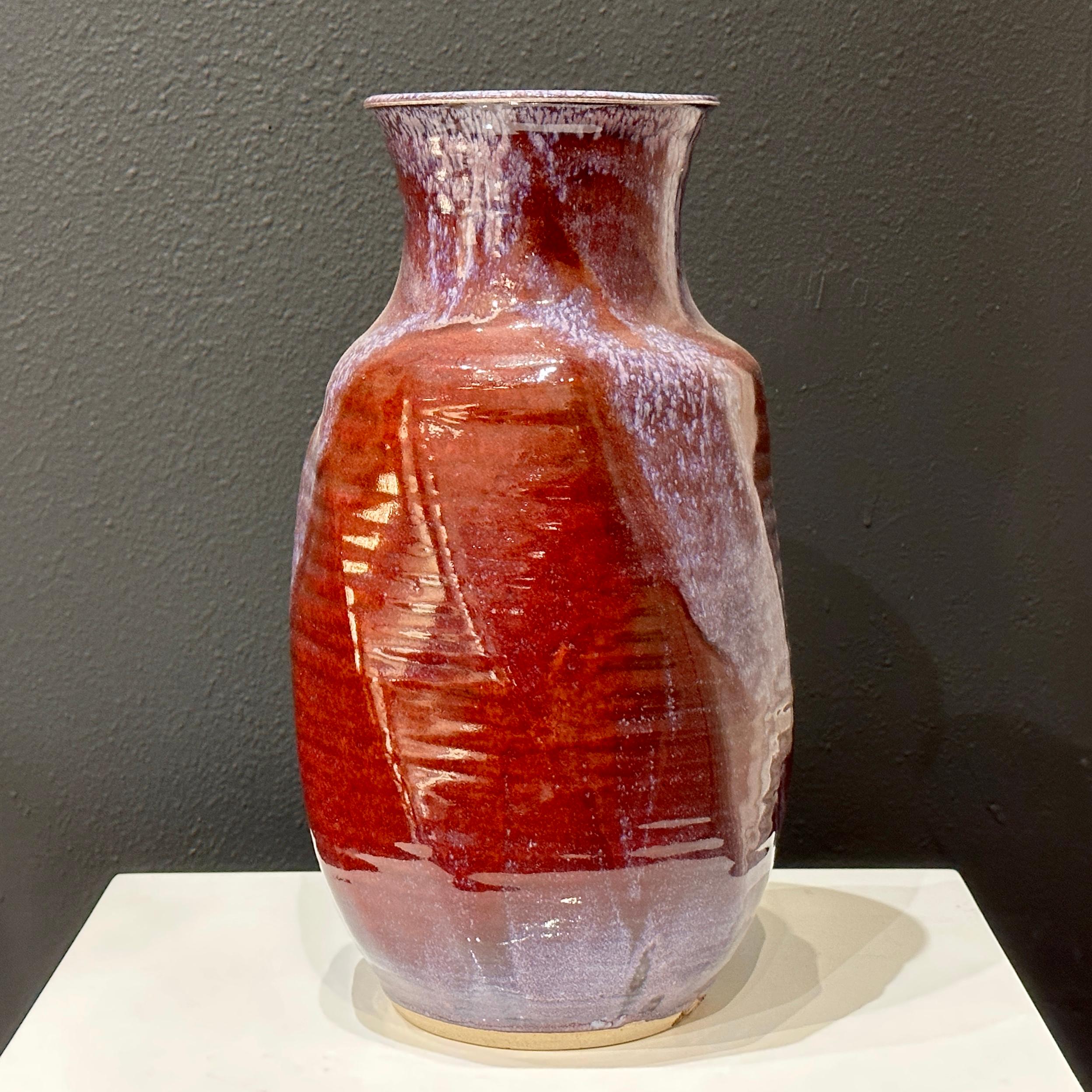 American Craftsman Frank Matranga Manhattan Beach California Pottery, vase en forme de spirale, vers 1970 en vente