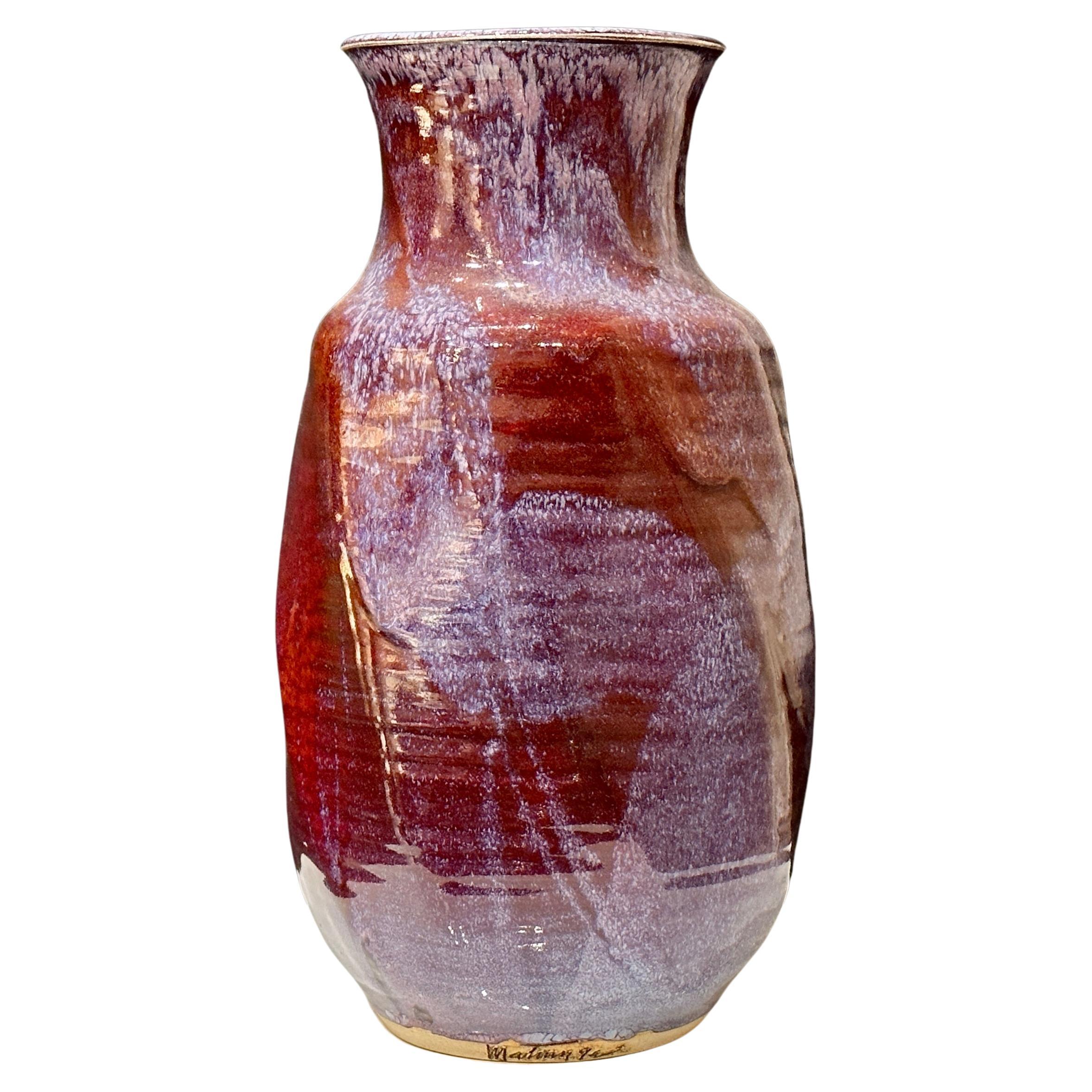 Frank Matranga Manhattan Beach California Pottery Spiral Design Vase ca 1970er Jahre