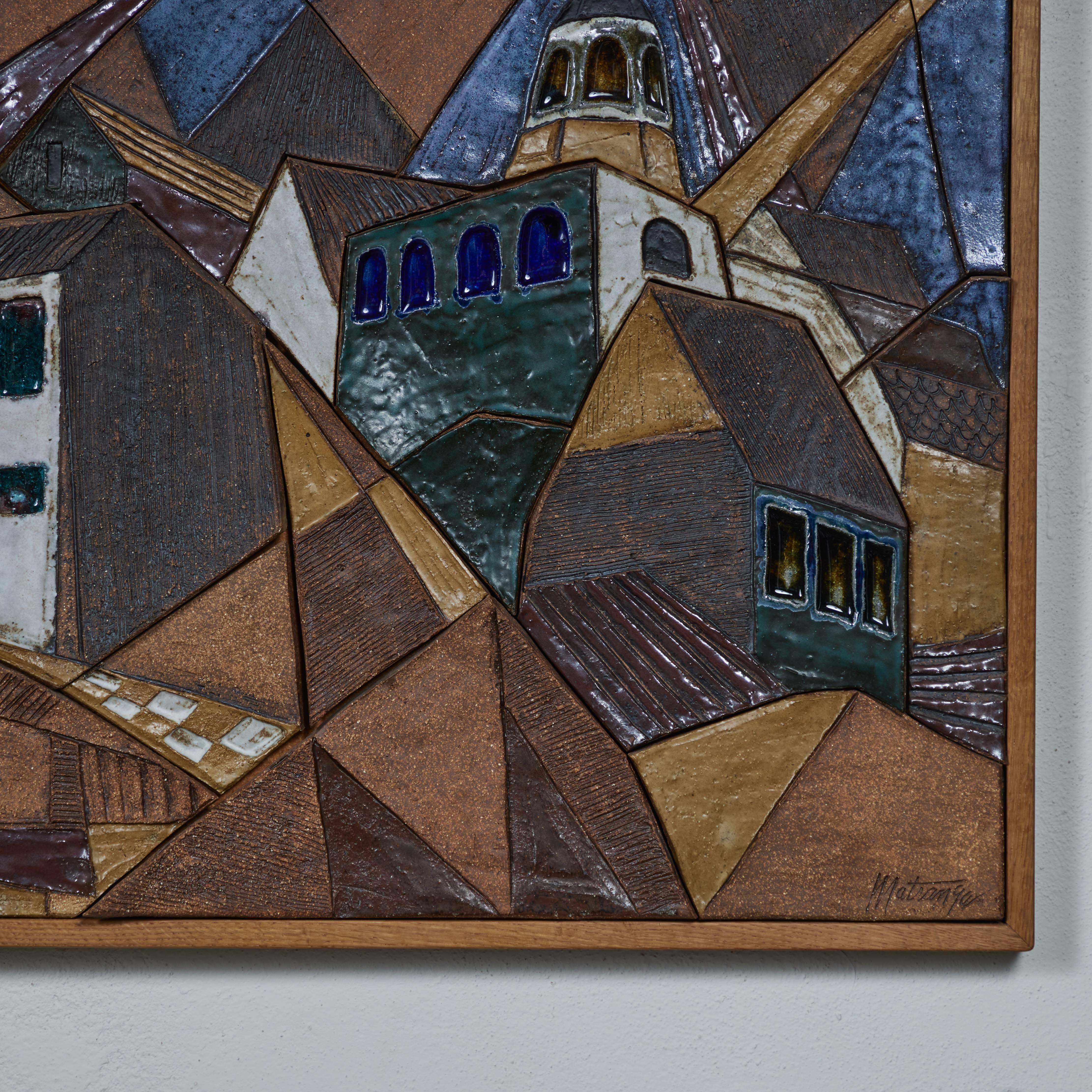 Frank Matranga Mosaikfliesen Stadtbild Wandkunst (Keramik) im Angebot