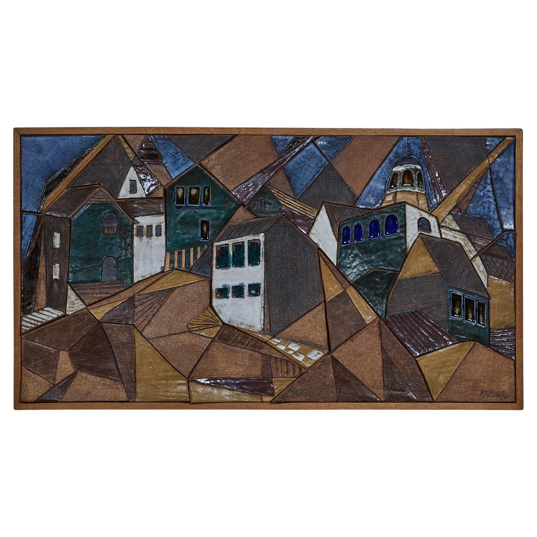 Frank Matranga Mosaic Tile Cityscape Wall Art For Sale