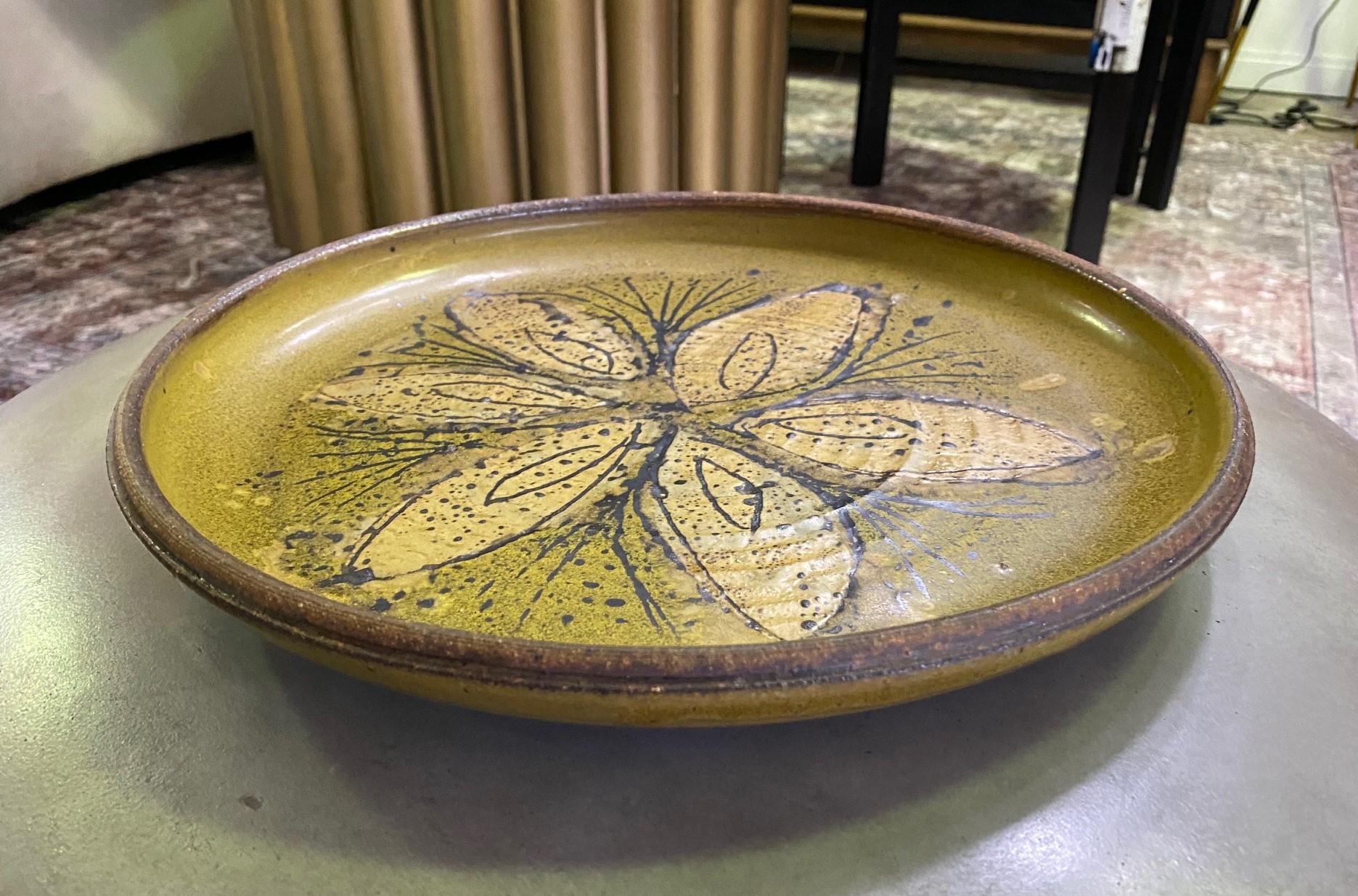 American Frank Matranga Signed Mid-Century Modern California Studio Pottery Large Bowl