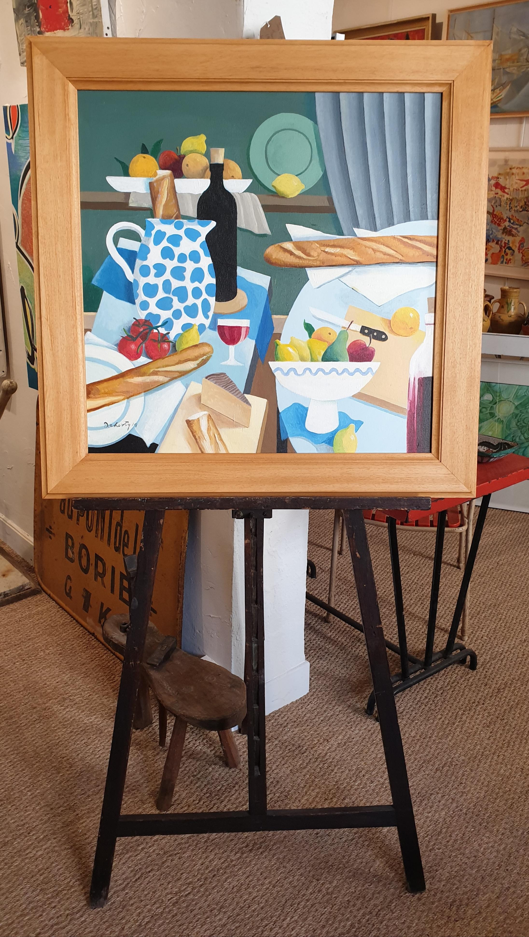 Petit Déjeuner'. Surrealista escocés contemporáneo Acrílico sobre lienzo. en venta 1