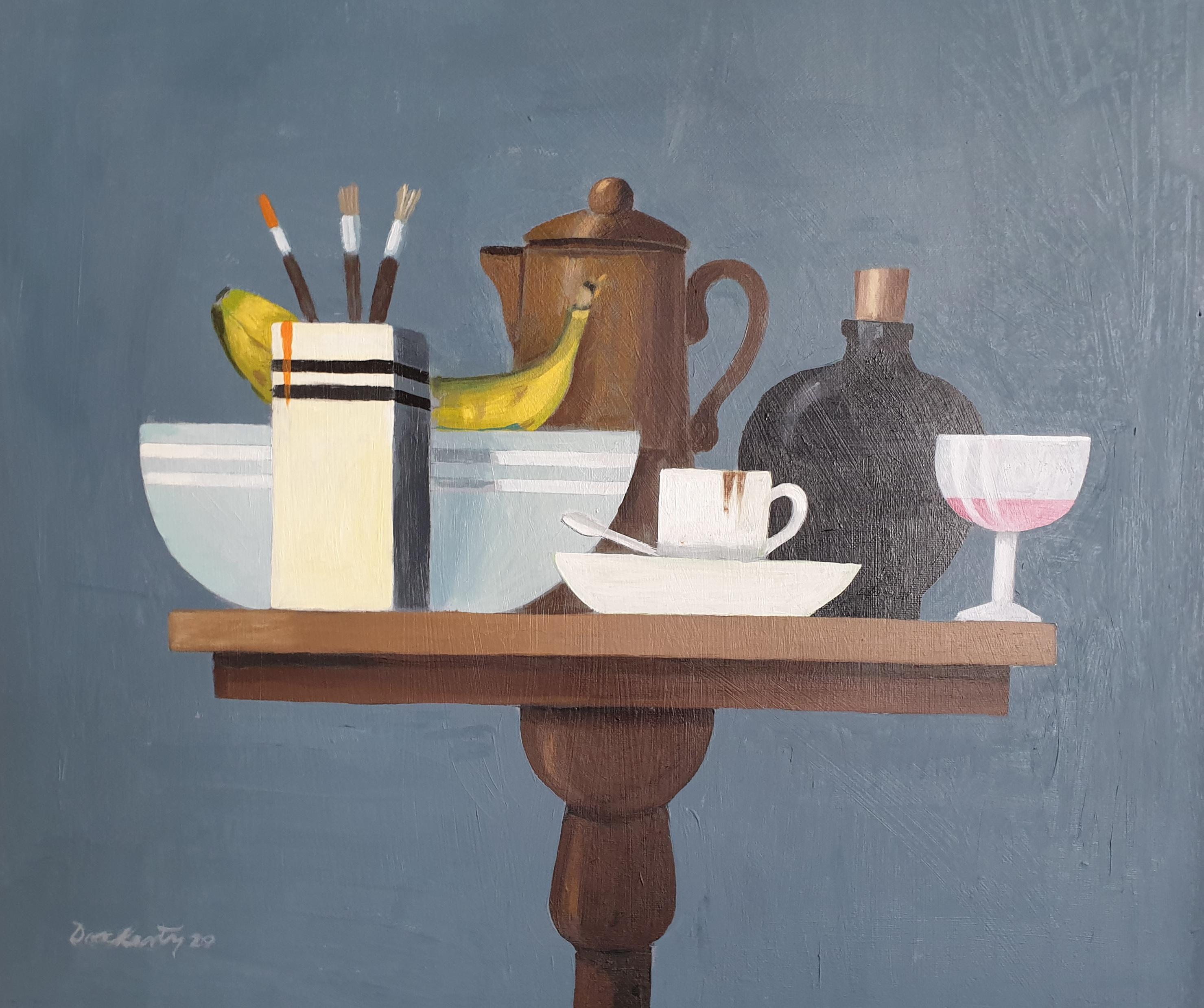Bon Appetit! Acrilico surrealista su tela. - Painting di Frank McLean Docherty 