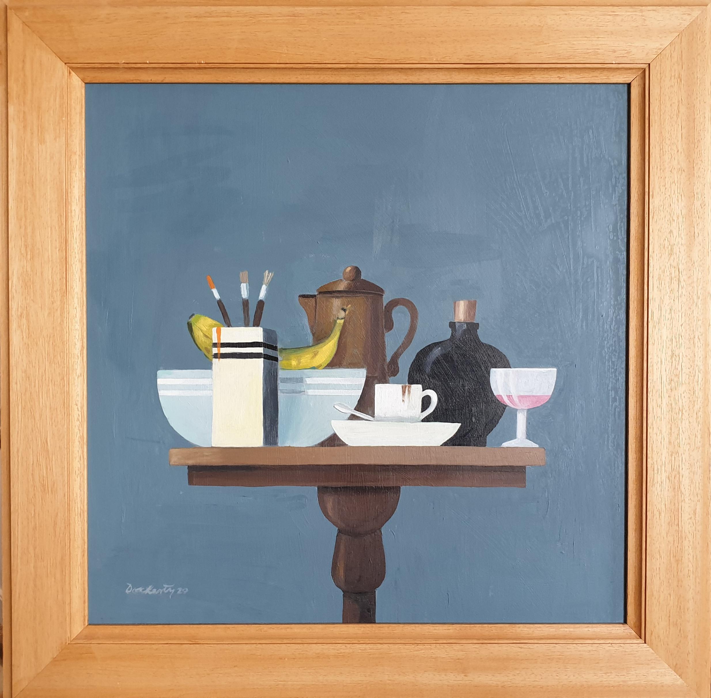 Frank McLean Docherty  Still-Life Painting - 'Bon Appetit!'. Surrealist Acrylic on Canvas. 