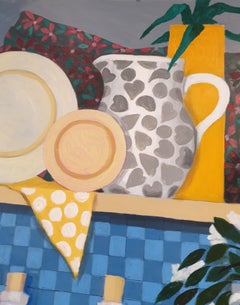 'Kitchen Shelves'. Contemporary Scottish Surrealist Acrylic on Canvas.