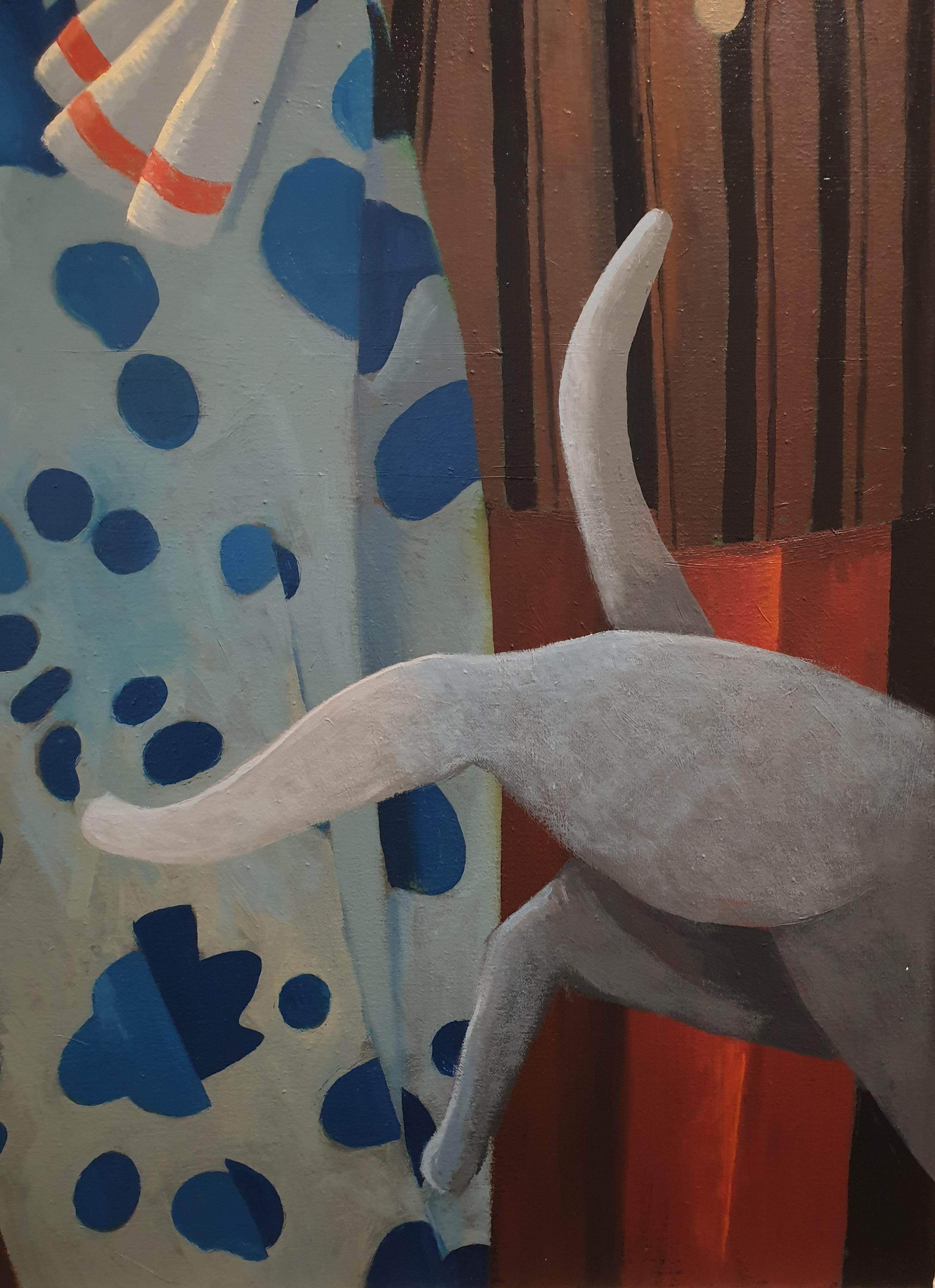 'Mad Cow'. Large Contemporary Scottish Surrealist Acrylic on Canvas. 3