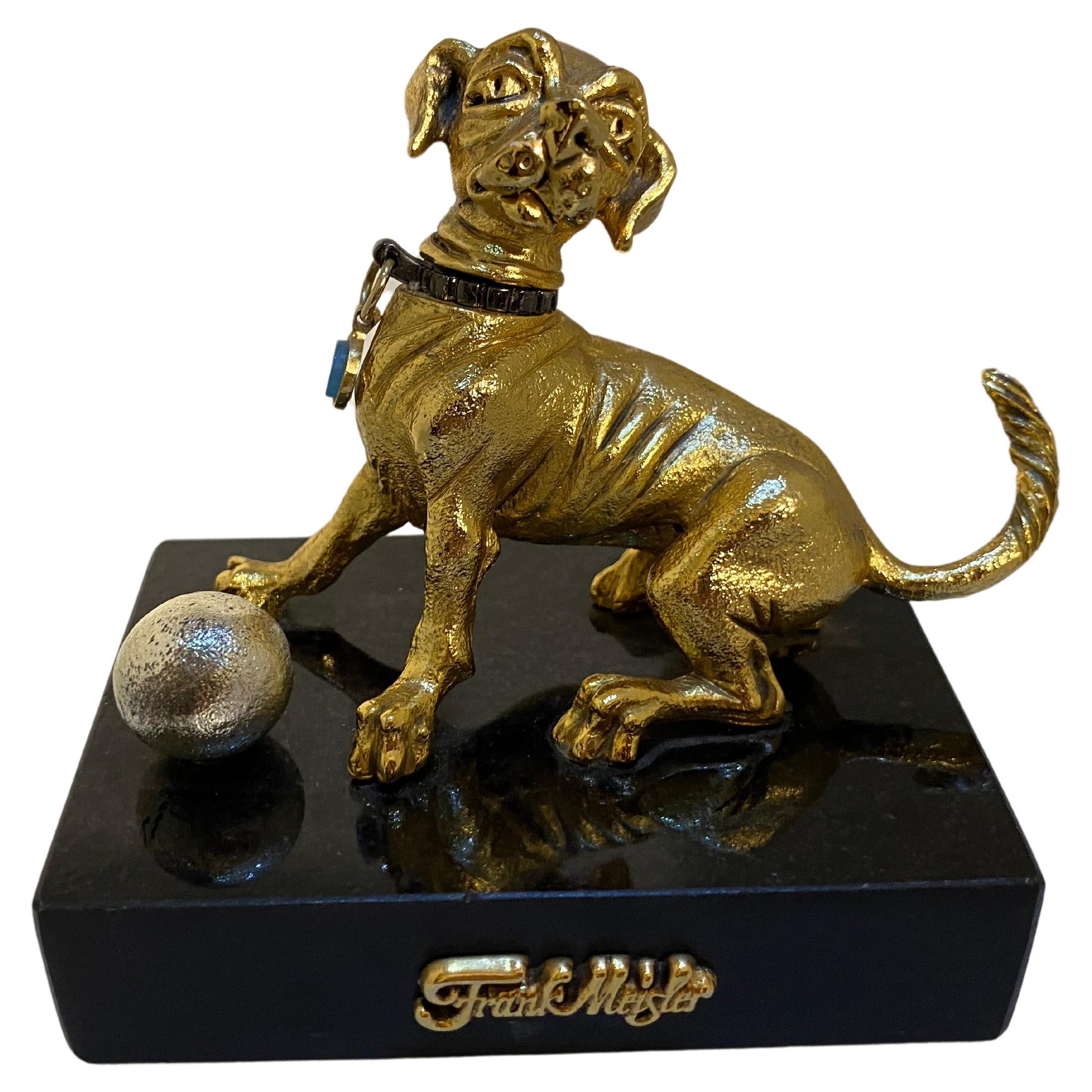 Frank Meisler Mini Gold Dog For Sale