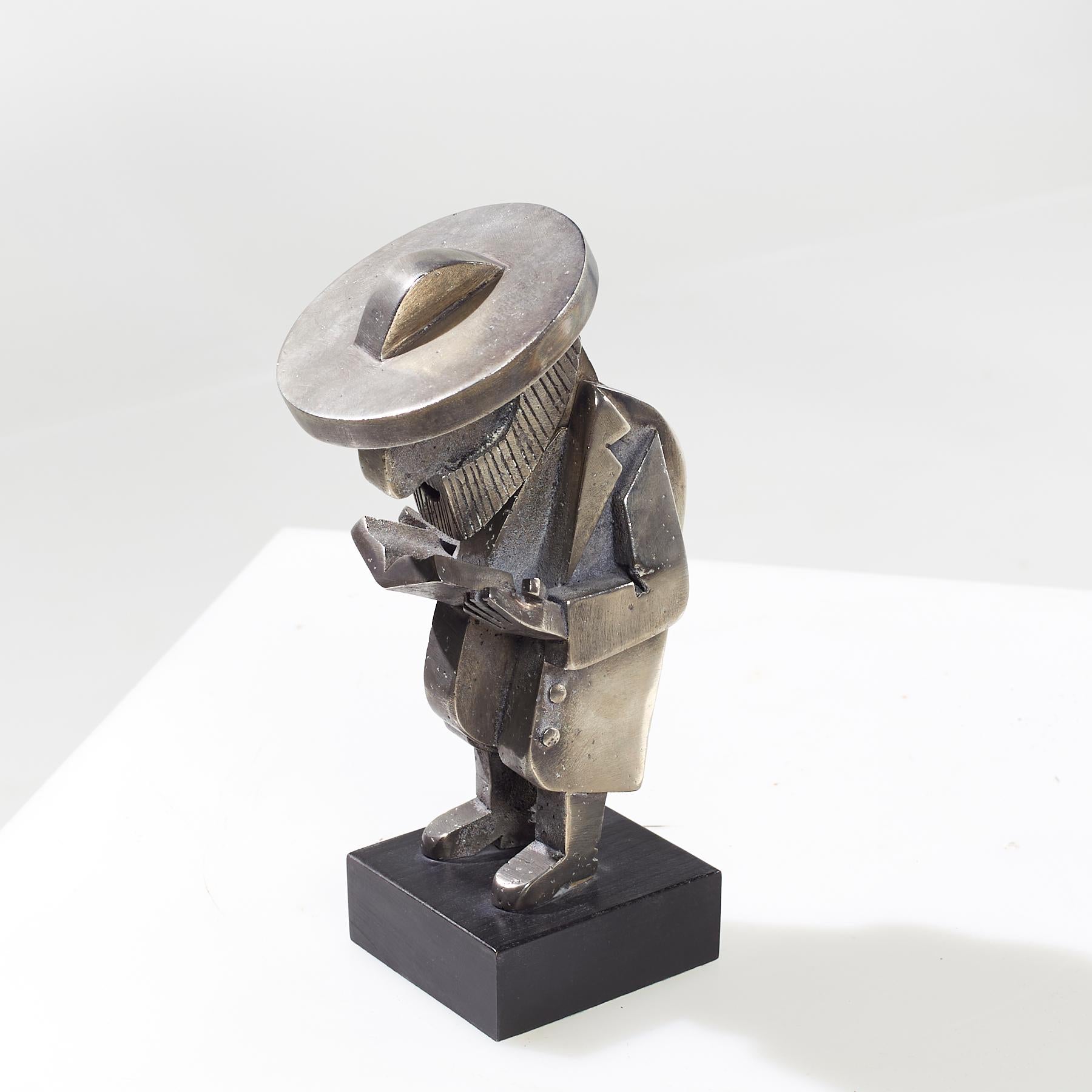 Frank Meisler Rare sculpture mécanique ancienne de lapin judaïque priant 103/250 en vente 4