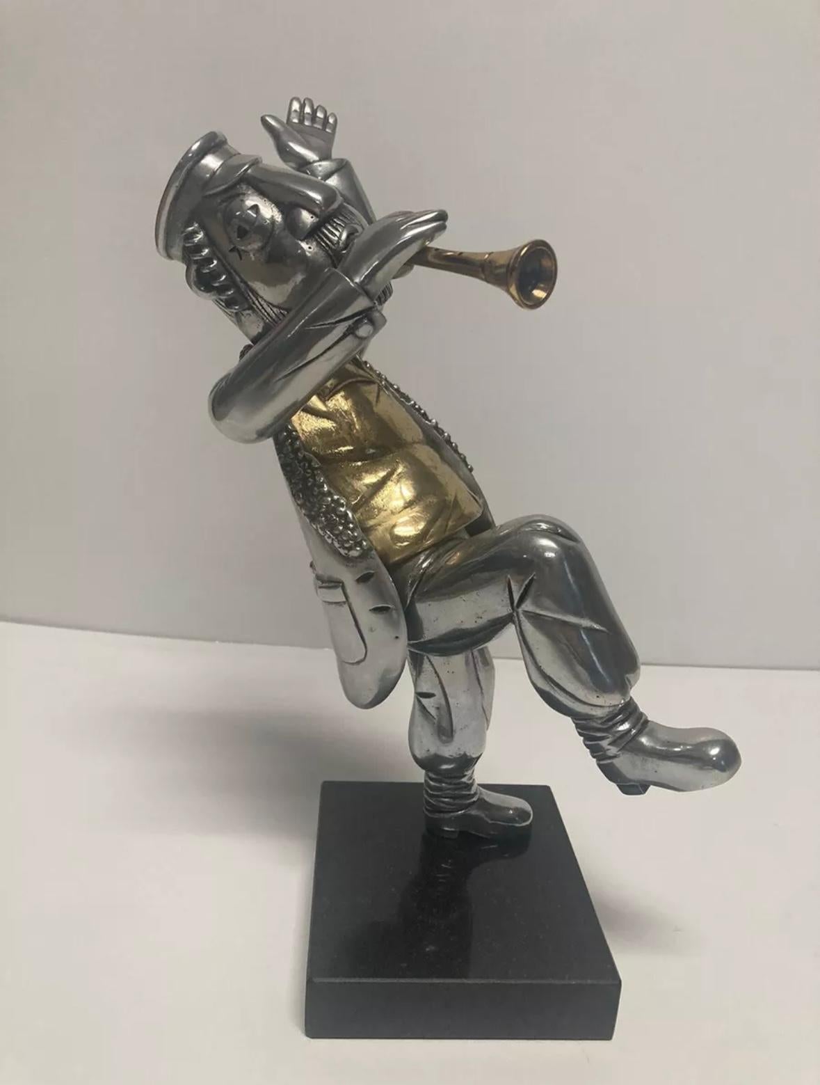 Frank Meisler Escultura de bronce Bailarina jasídica. En buen estado firmado y numerado . 13 1/2 pulgadas de alto
