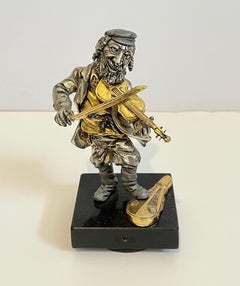 Rare Vintage Israeli Jerusalem Judaica Klezmer Musician Sculpture Frank Meisler