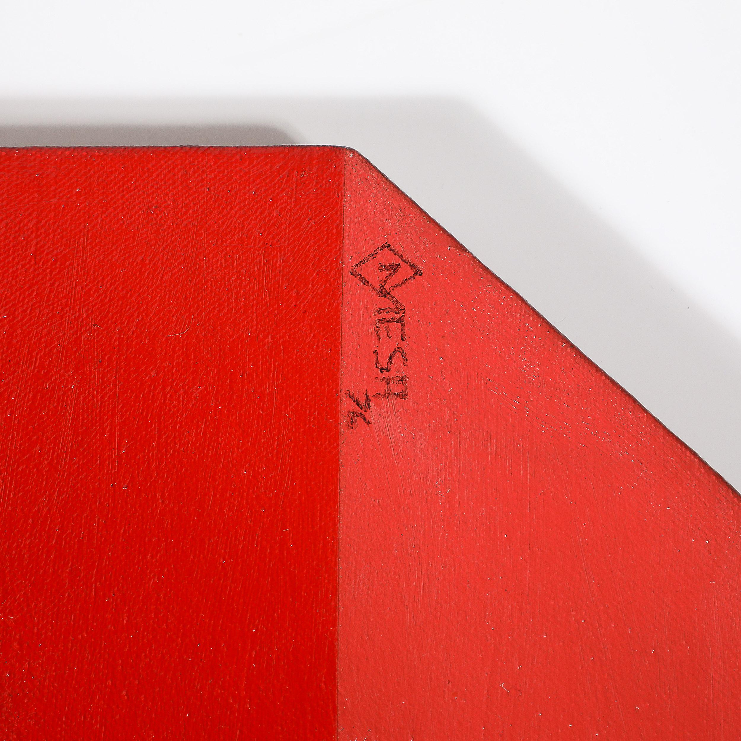 Pop Art Oil on Shaped Canvas Graphic Painting of a Pencil signed Frank Mesa For Sale 4