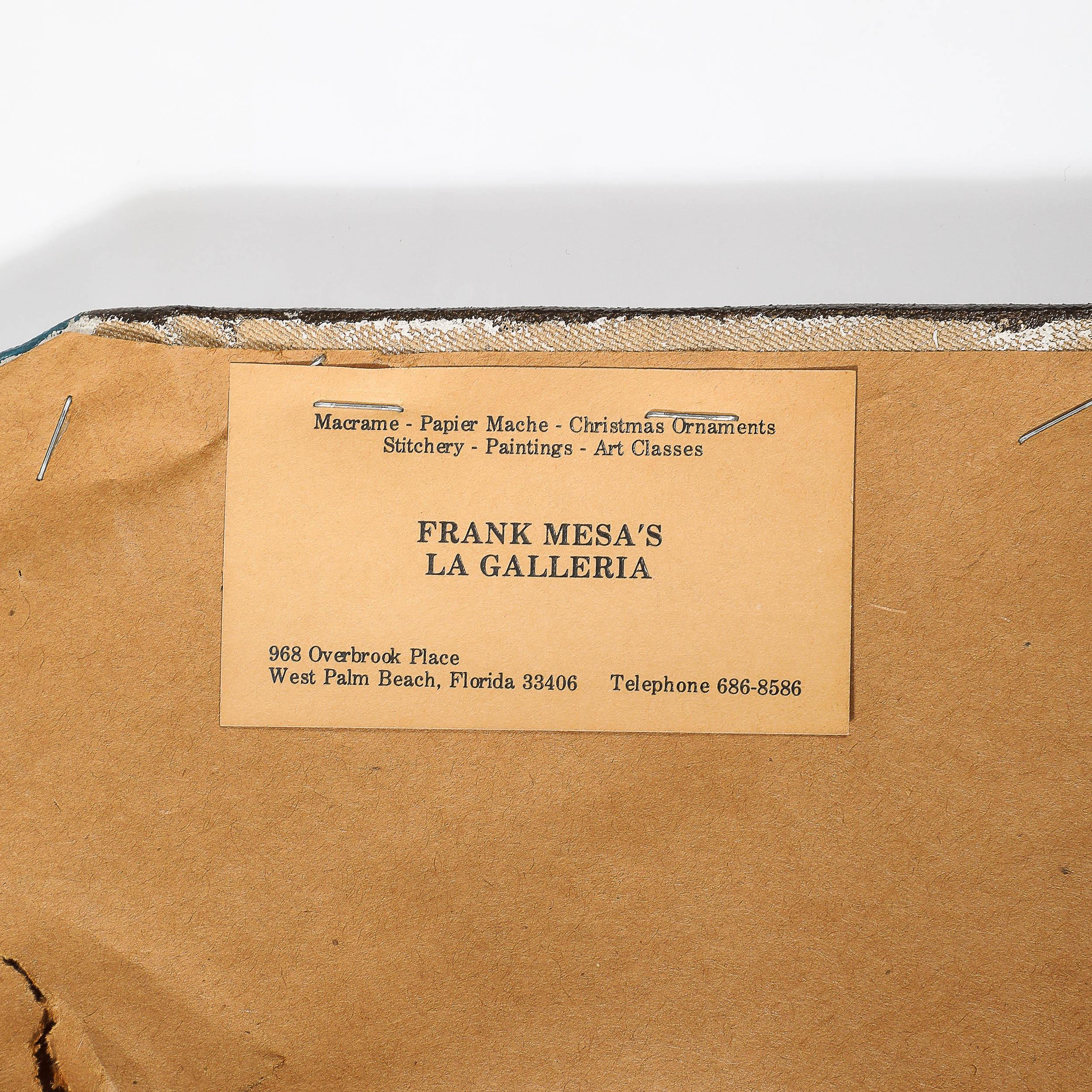 Pop Art Oil on Shaped Canvas Graphic Painting of a Pencil signed Frank Mesa For Sale 8