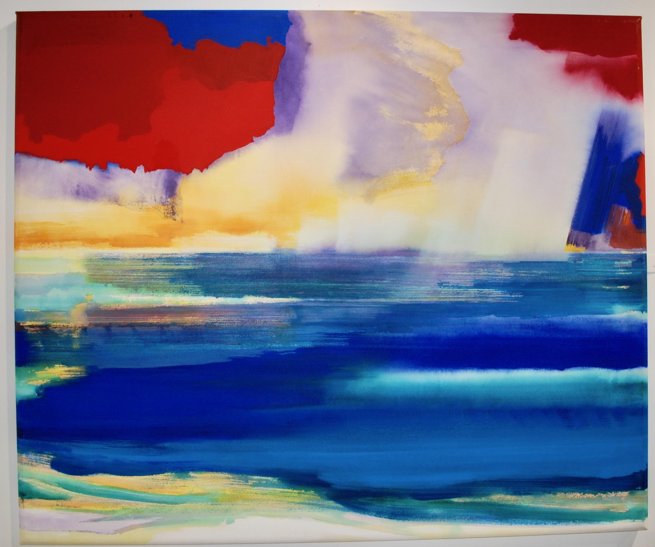 Quasi Paradiso Quadro astratto di grandi dimensioni - Painting Astratto di Frank Monaco