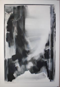 Before The Storm Black And White Large Abstract Painting