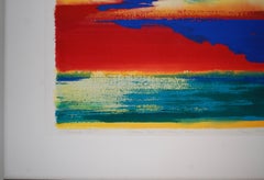 Chat au coin du feu abstrait sur toile