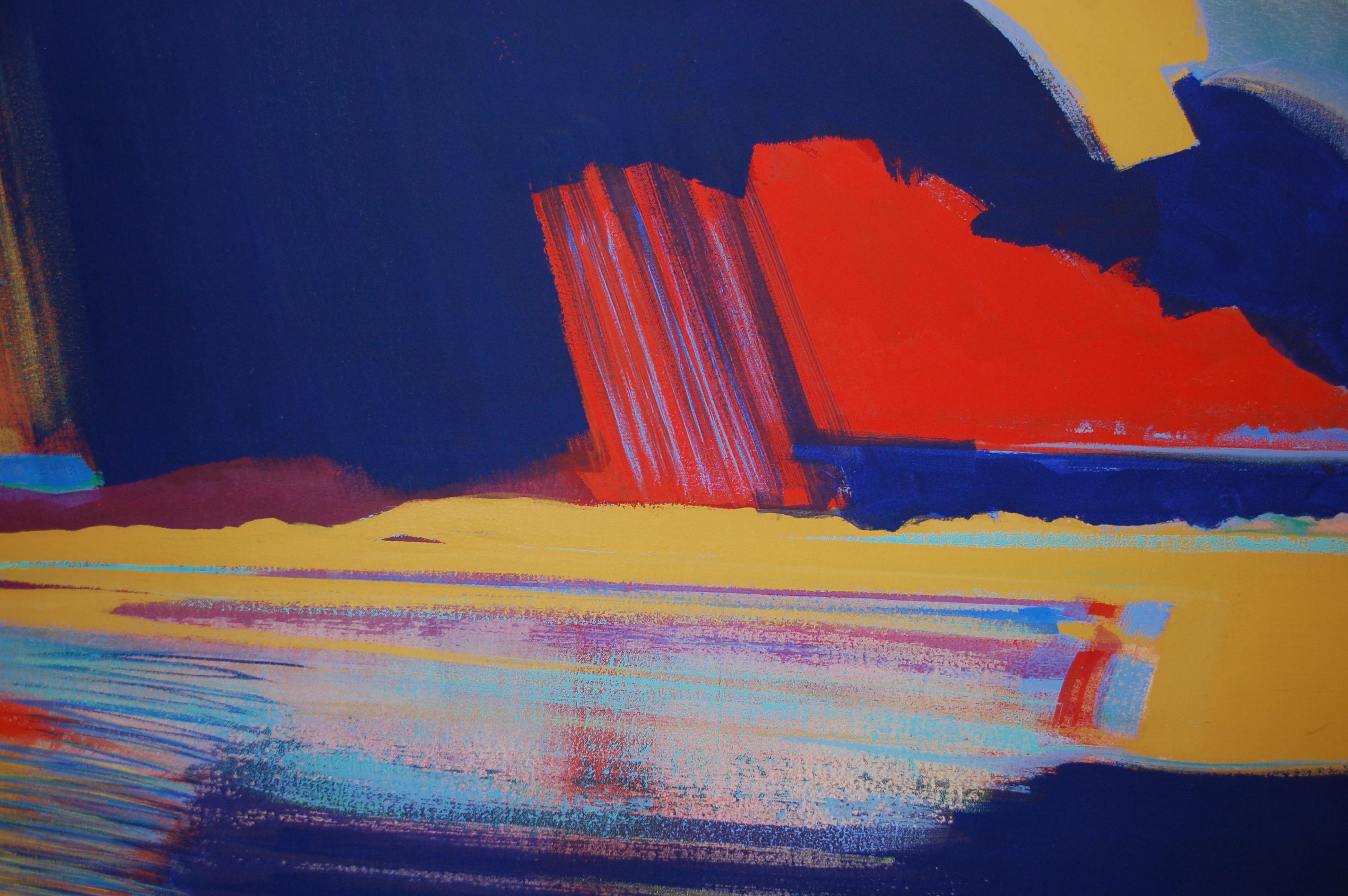 Florida Keys #1 Großer abstrakter Expressionismus  (Braun), Abstract Painting, von Frank Monaco