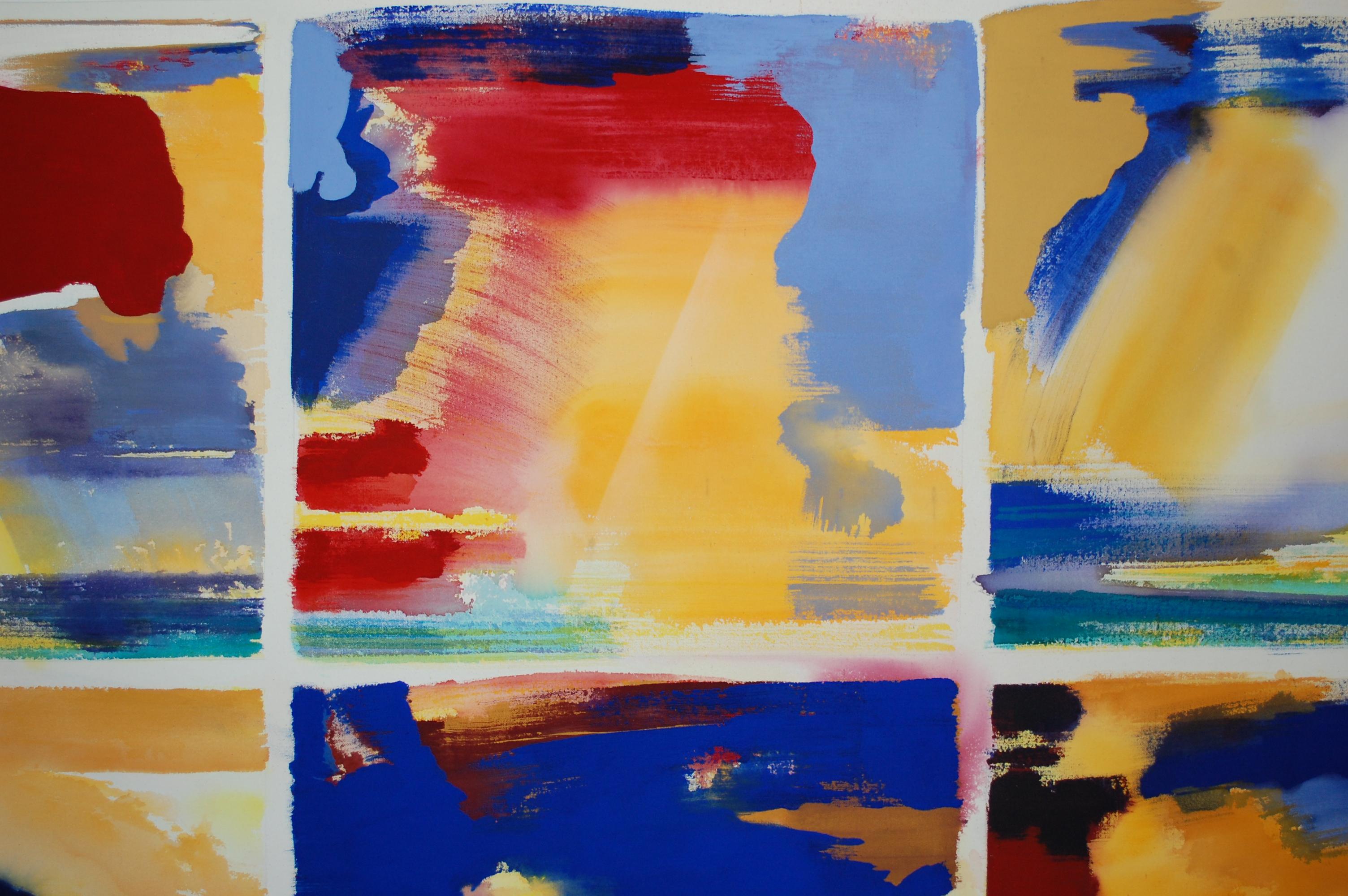 Großes abstraktes Gemälde, Gulfside Romance (Abstrakt), Painting, von Frank Monaco