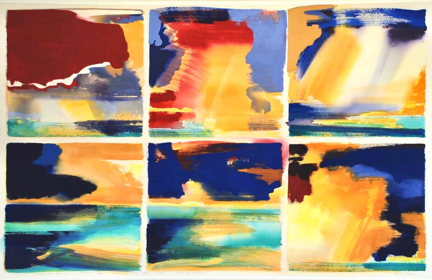 Romanticismo Gulfside Grande Astratto - Painting di Frank Monaco