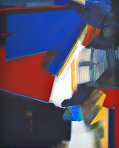 Heaven And Earth Large Blue Red Black Abstract