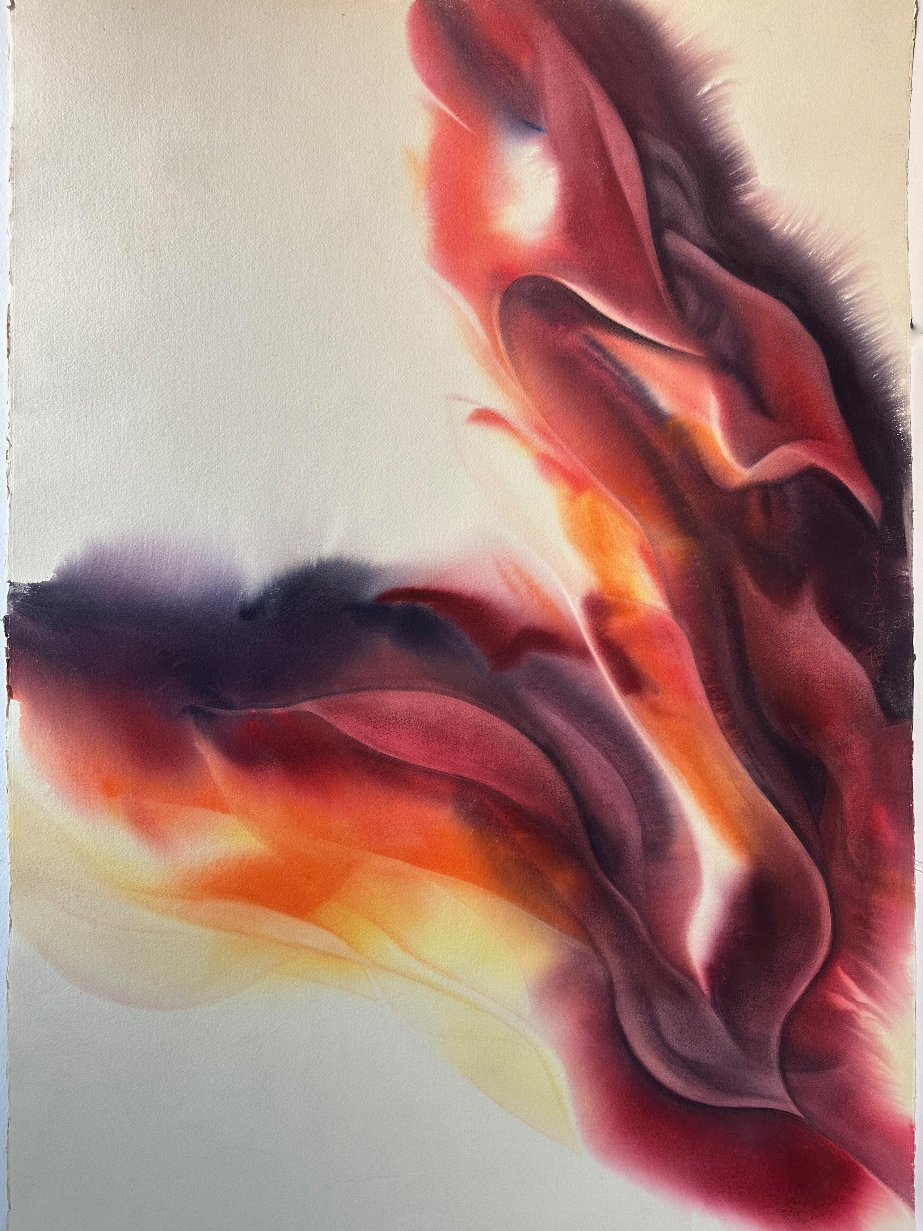 Hot Flame III Lavoro astratto su carta