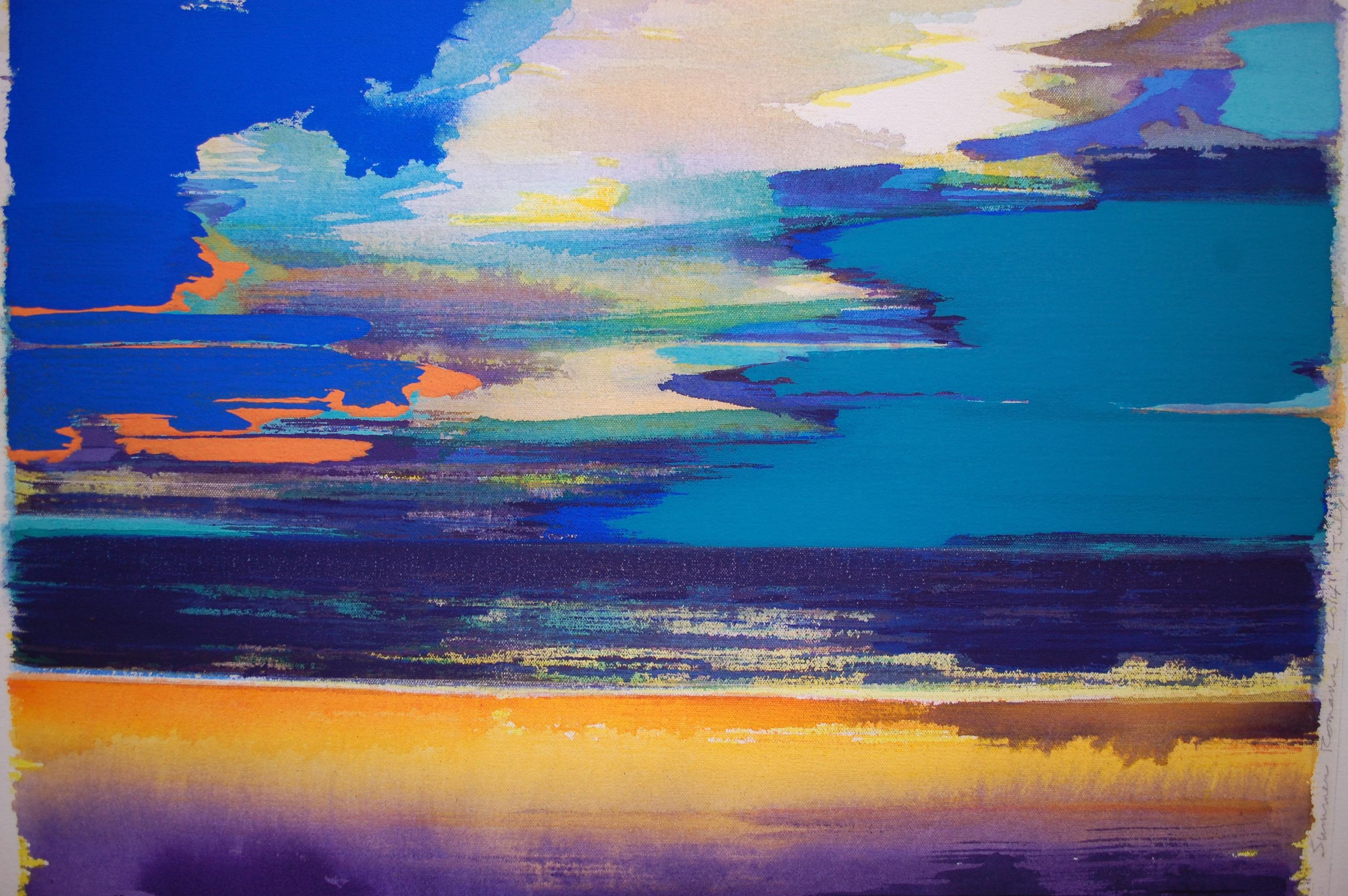 Pittura astratta Summer Romance in vendita 1