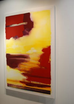 Sunset View Large Yellow Red Abstract Painting