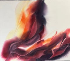 Hot Flame III Abstract Work On Paper
