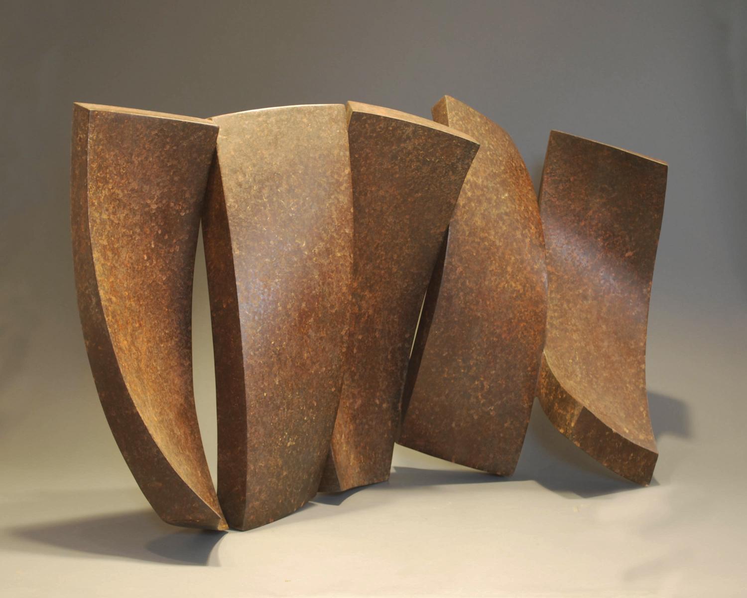 Frank Morbillo Abstract Sculpture - "Running Dialog" steel sculpture