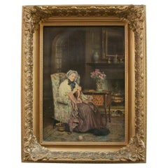 FRANK MOSS BENNETT - 'Joan' - Litografia d'epoca con cornice - K.K. - Metà del XX secolo