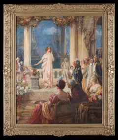 1940 Signed Oil Painting of 'Lady Hamilton and Horatio Nelson' by F.M Bennett