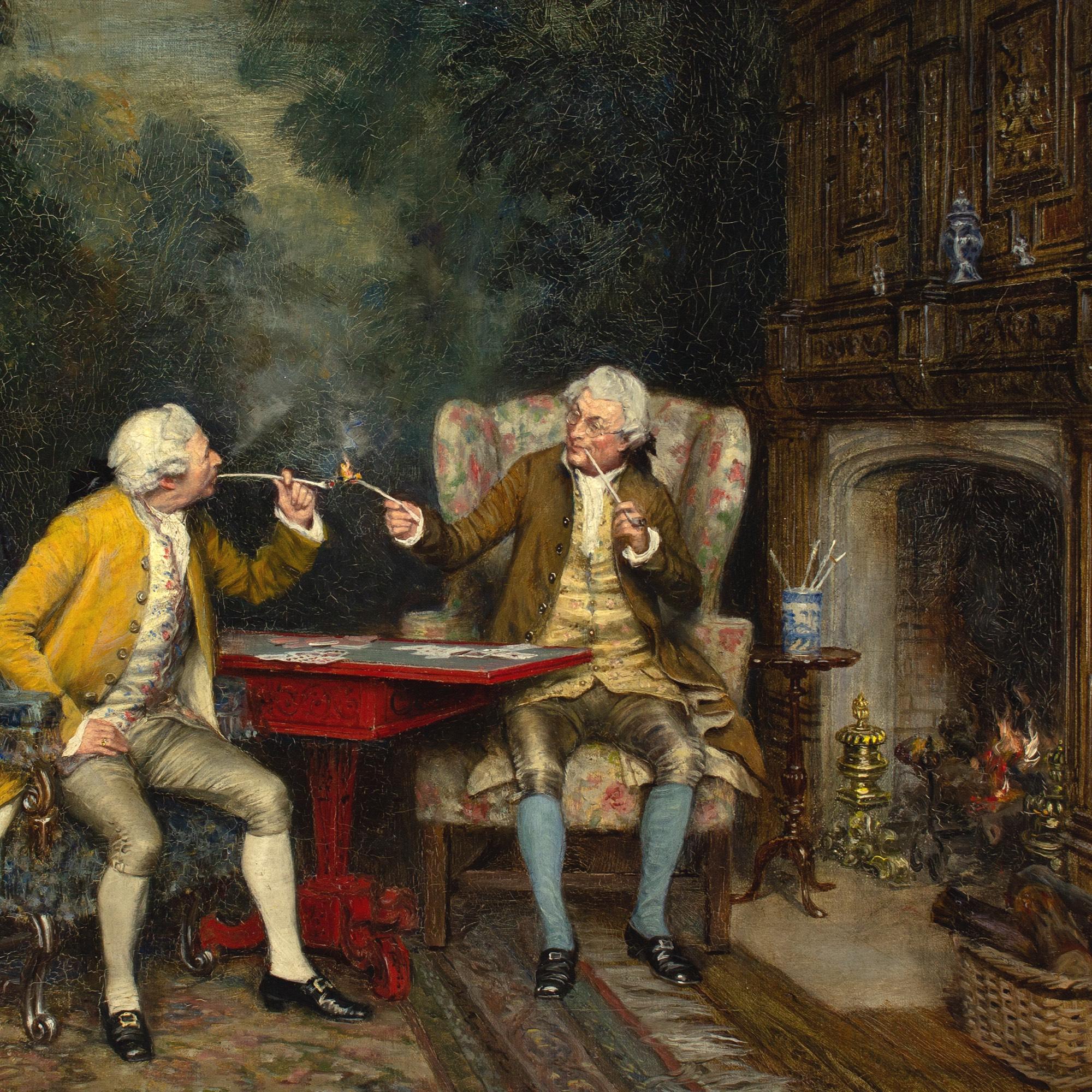 Frank Moss Bennett, The Game Of Cards, Oil Painting  5