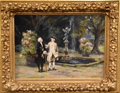 Oil Painting by Frank Moss Bennett "By the Fountain"
