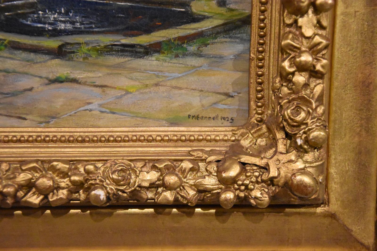Pittura ad olio di Frank Moss Bennetts 