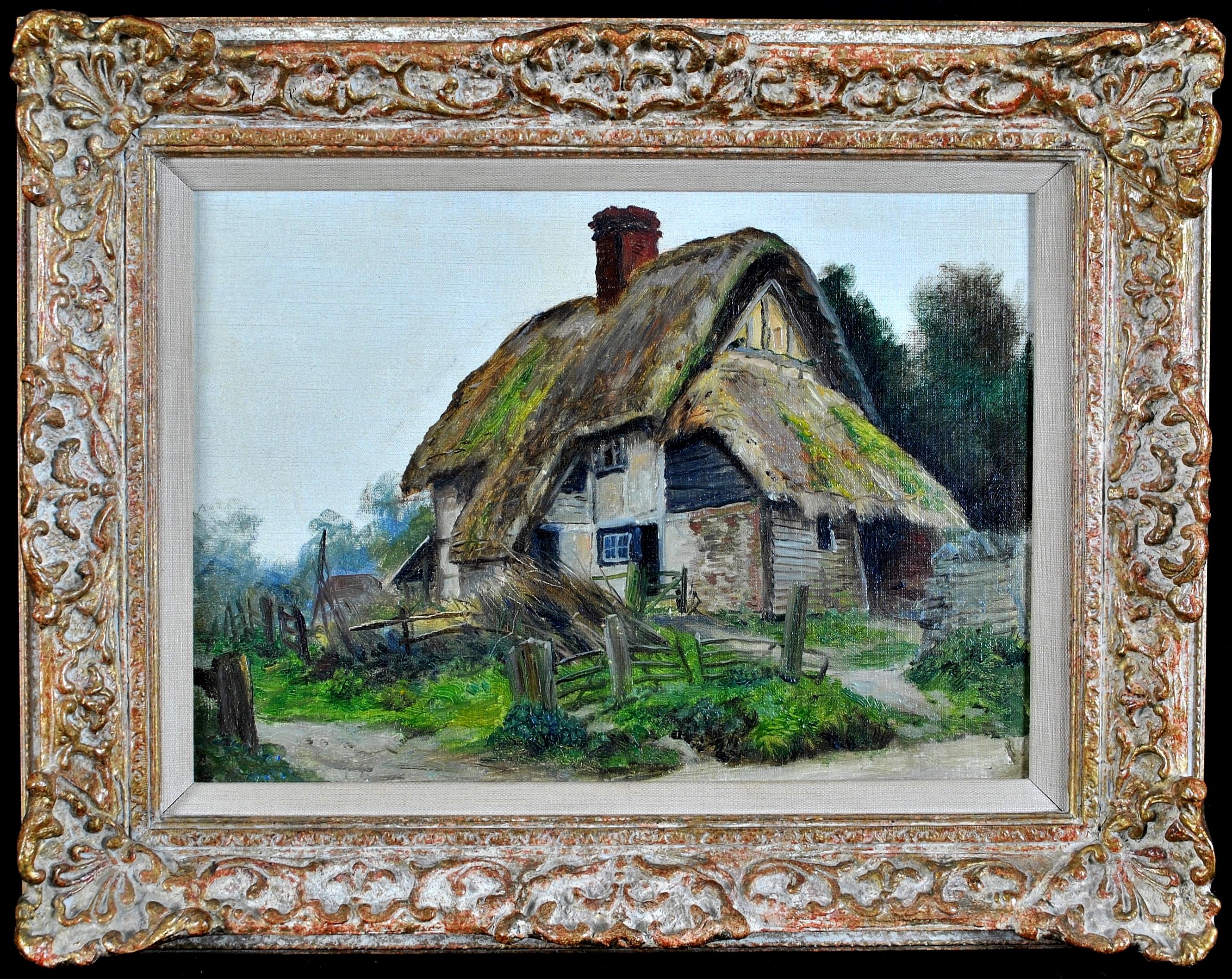 Frank Moss Thatched Cottage at Hanwell Fine English Country