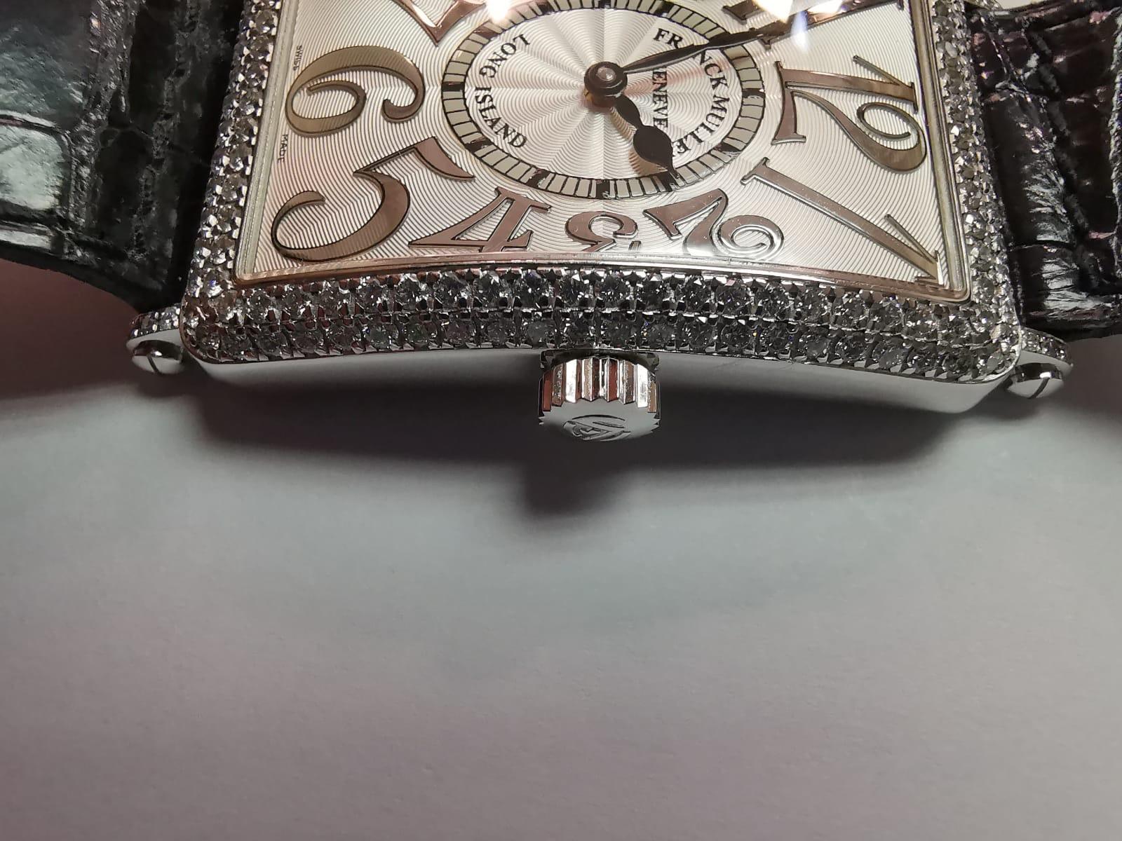 Frank Muller 18 Karat Diamond Watch In Excellent Condition For Sale In NEW YORK, NY
