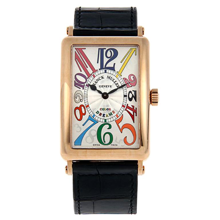 Frank Muller 18 Karat Pink Gold Long Island Qz Col Drm Watch For Sale