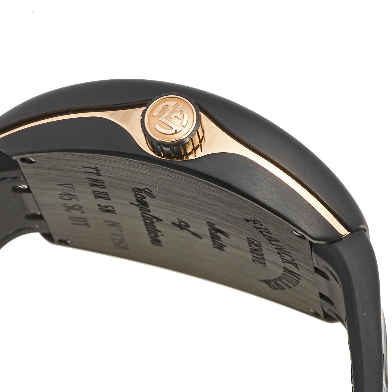 Frank Muller 18K Rose Gold Titanium Rubber Vanguard  Men's Wristwatch 45 mm 3