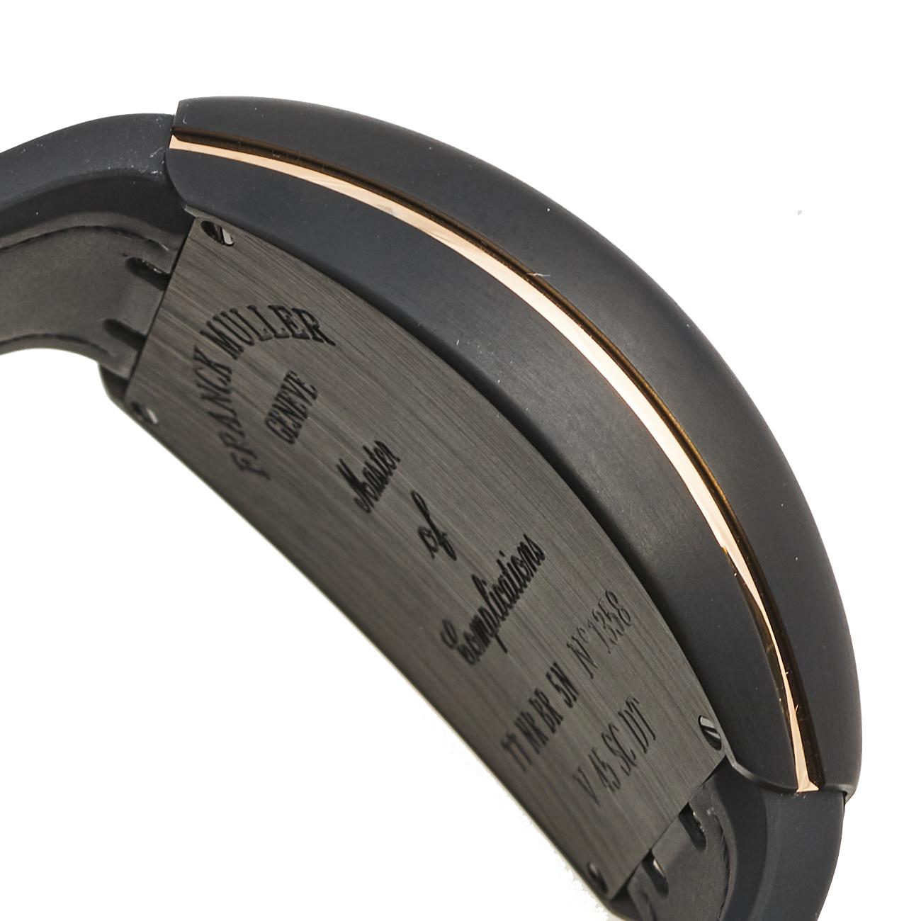 Frank Muller 18K Rose Gold Titanium Rubber Vanguard  Men's Wristwatch 45 mm 4