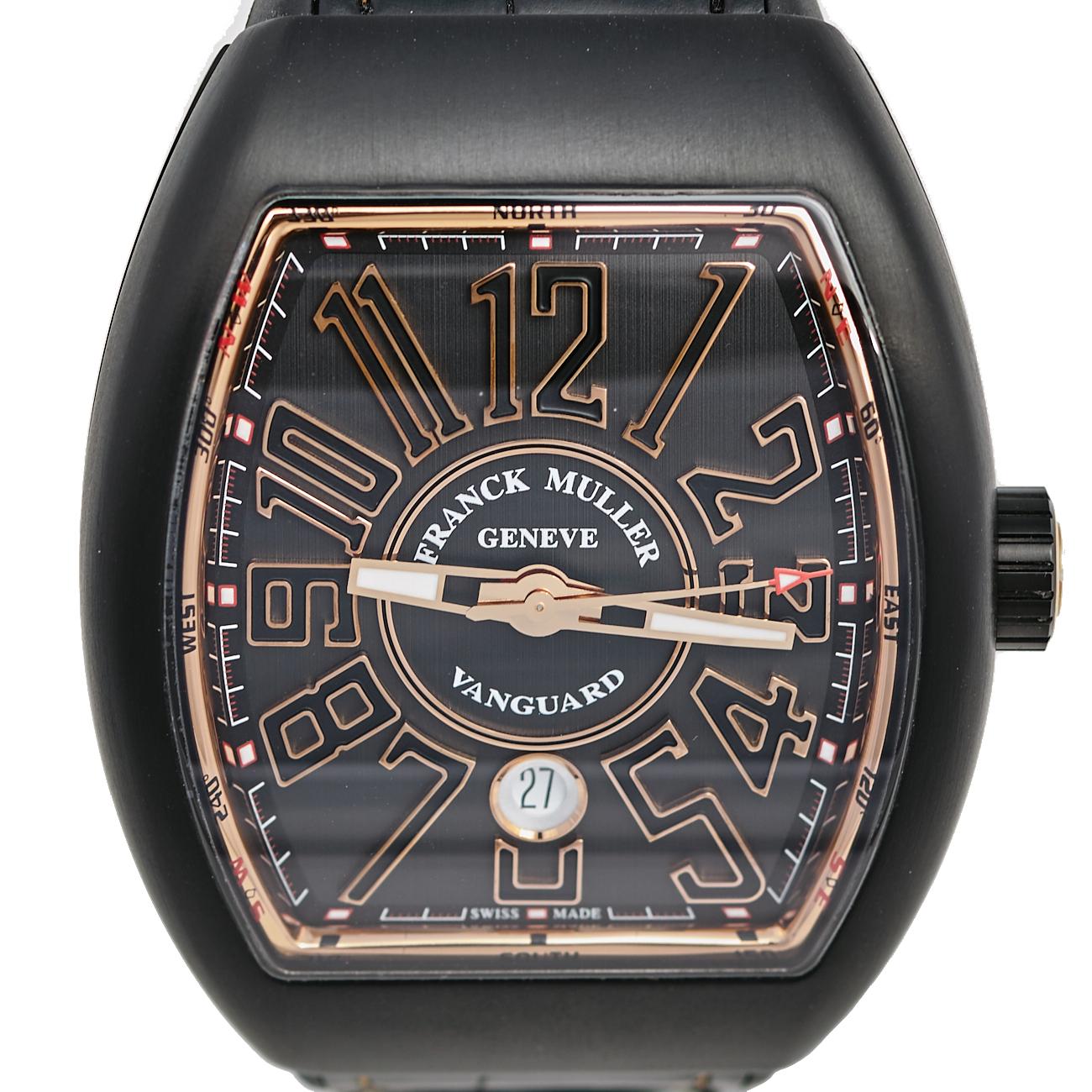 Frank Muller 18K Rose Gold Titanium Rubber Vanguard  Men's Wristwatch 45 mm 5