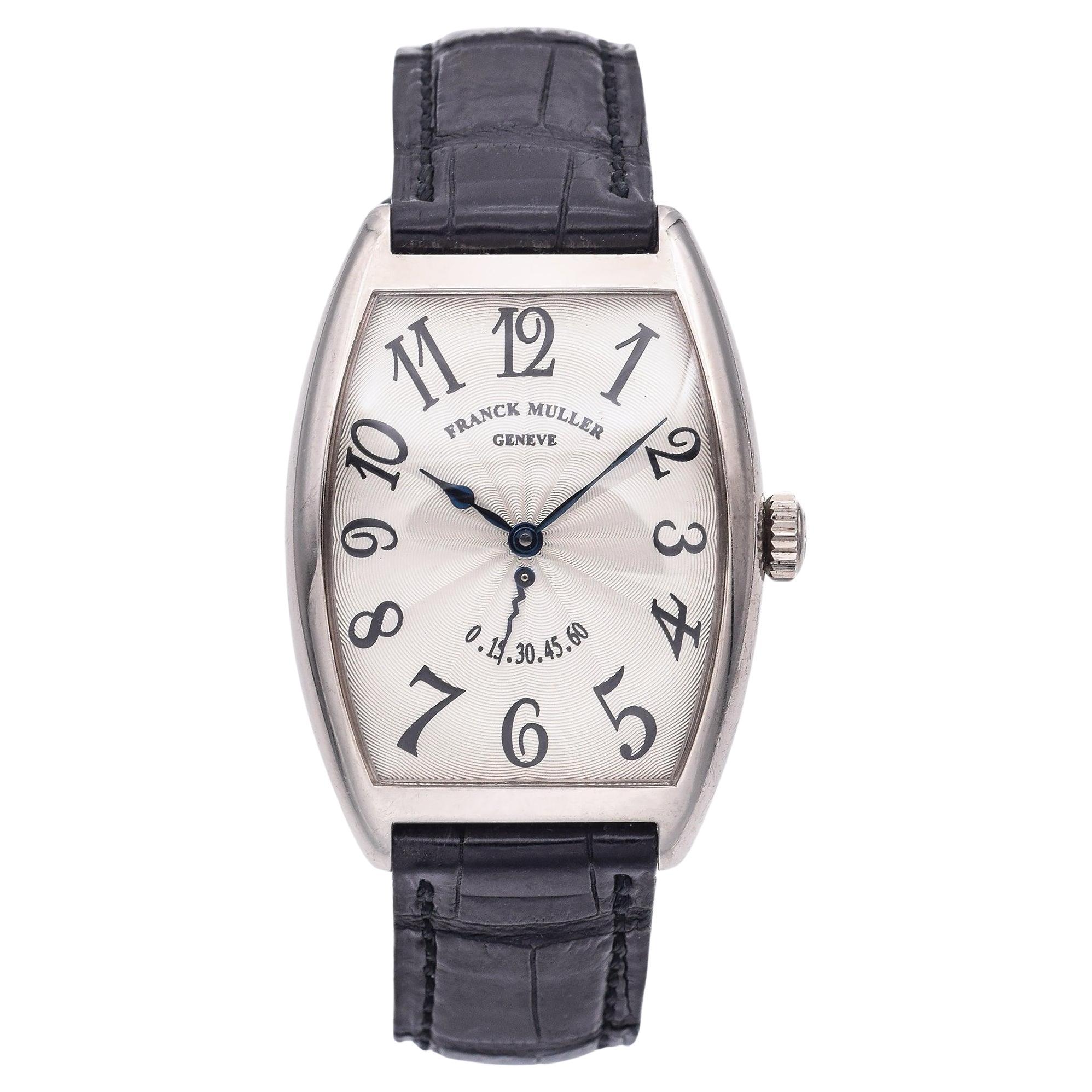 I. Muller 2852 Retrograde Seconds Orologio da uomo in oro bianco 18 carati con B & A. B.
