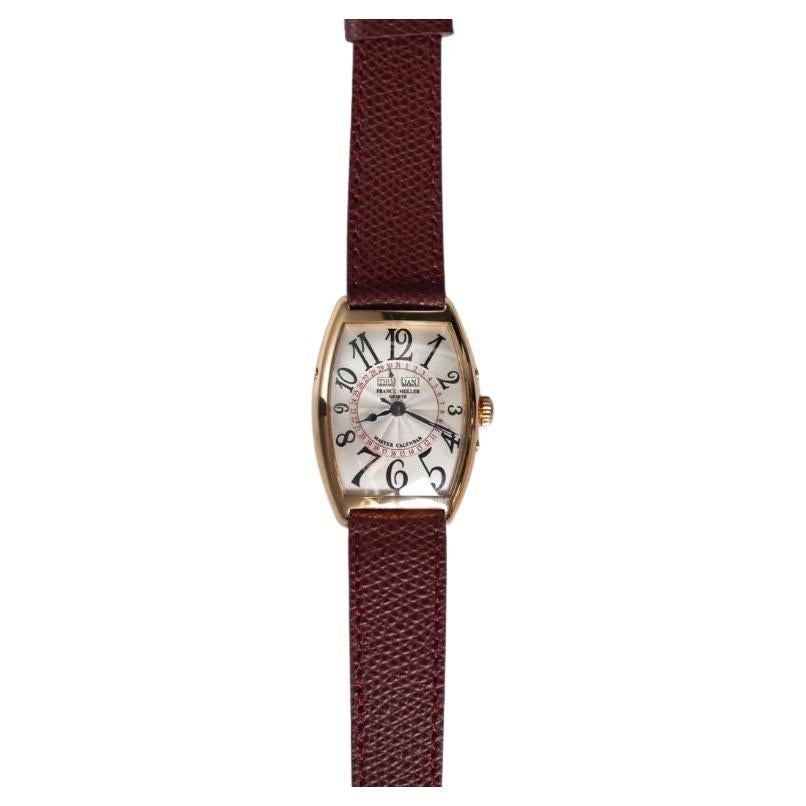 Frank Muller 2852 Triple Calendar Watch in 18K yellow gold, 1990-2000 For Sale